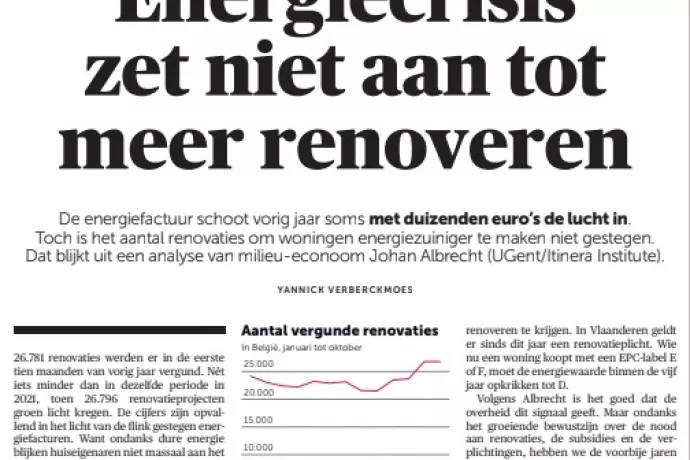 Artikel renovatie De Morgen